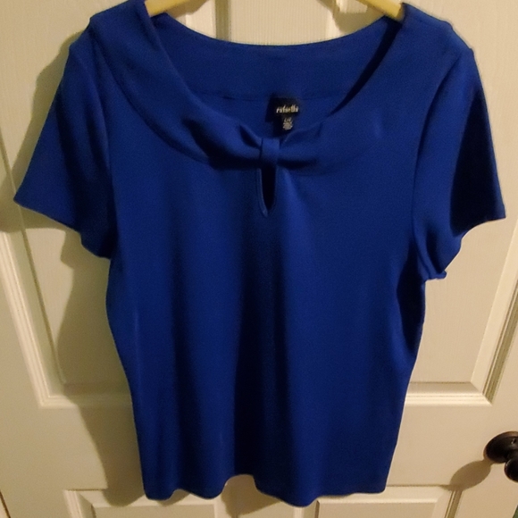 Rafaella Royal Blue Blouse with Bow Detail - Picture 4 of 8